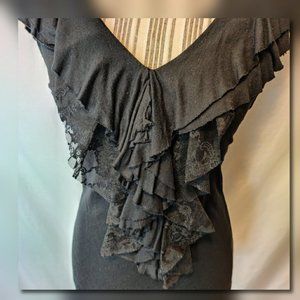 Express Tank with Ruffle Detail - Black